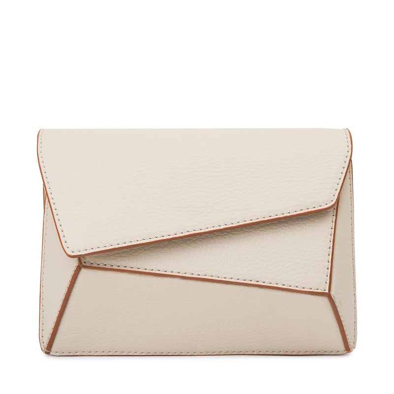 KLEIO Vegan Bold Geometric Clutch Sling Bag for Women/Girls - Cream - Image 2